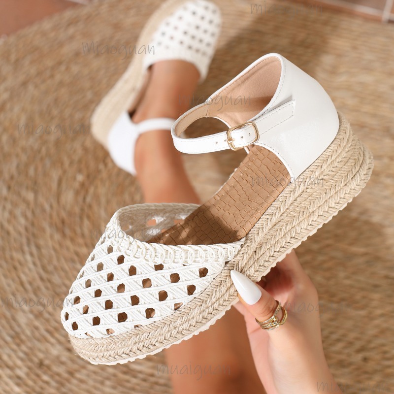 Boho Women's Hollow Out Woven - огляд і ціна Wedge Espadrille Women
