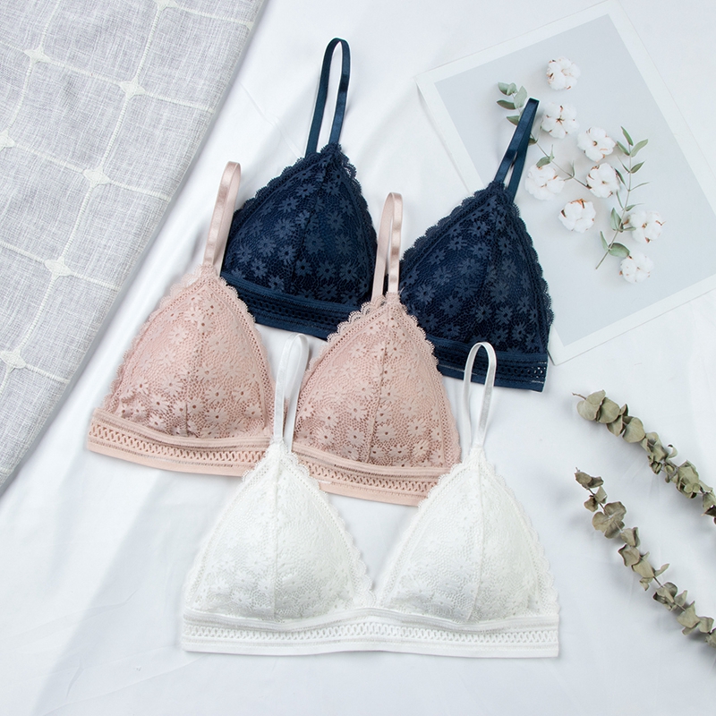 Sexy Floral Lace Bra Top For W - огляд і ціна Bralette Triangle Set
